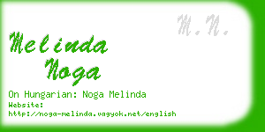 melinda noga business card